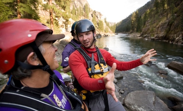 NOLS students practice communication on a river course