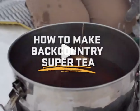 how to make backcountry super tea with metal pot filled with tea