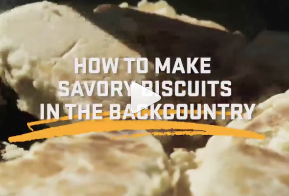 NOLS instagram video: how to make savory biscuits in the backcountry