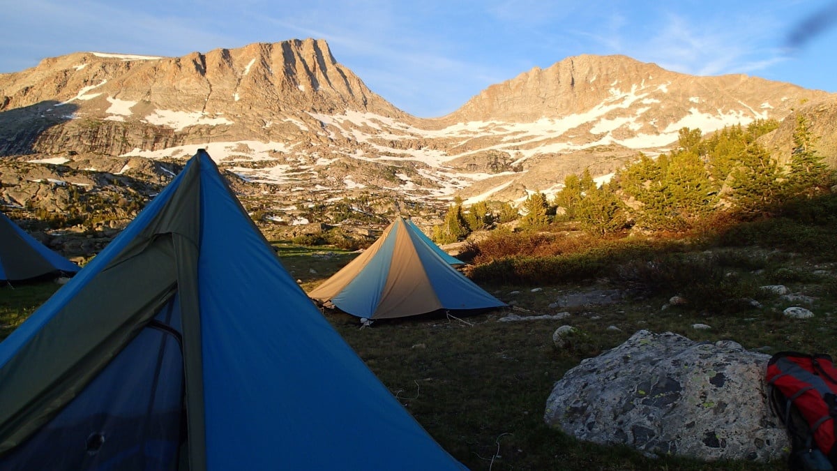 Camp in the Wind River Range