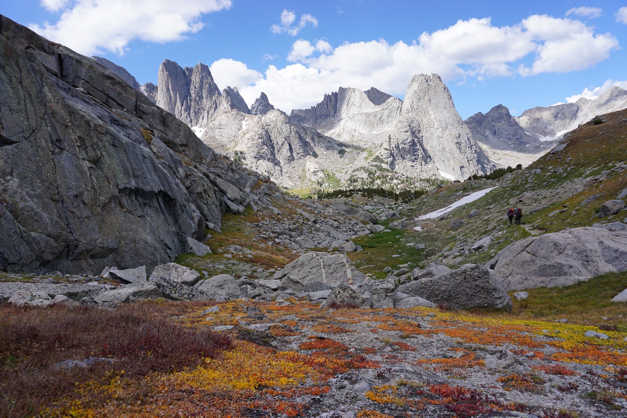 Rocky peaks in the Cirque of the Towers in Wyoming's Wind River Range